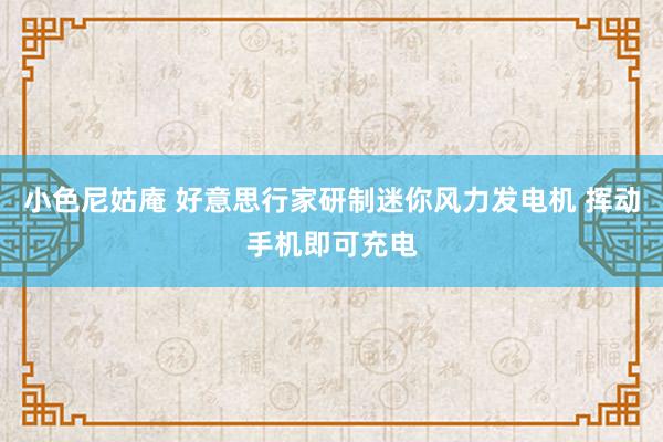 小色尼姑庵 好意思行家研制迷你风力发电机 挥动手机即可充电