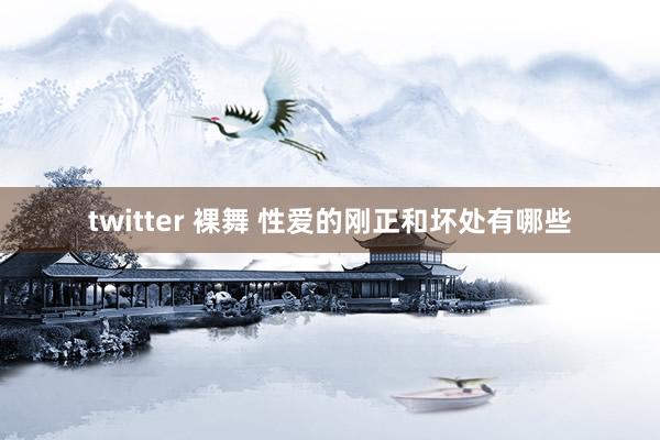twitter 裸舞 性爱的刚正和坏处有哪些