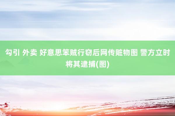 勾引 外卖 好意思笨贼行窃后网传赃物图 警方立时将其逮捕(图)