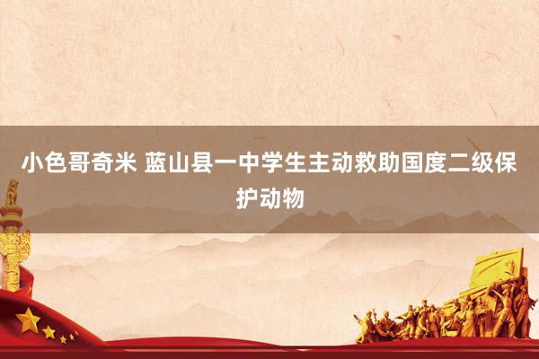 小色哥奇米 蓝山县一中学生主动救助国度二级保护动物