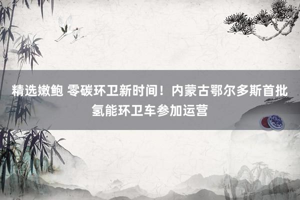 精选嫩鲍 零碳环卫新时间！内蒙古鄂尔多斯首批氢能环卫车参加运营