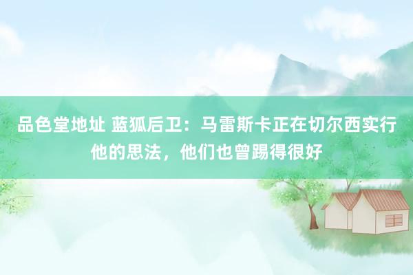 品色堂地址 蓝狐后卫：马雷斯卡正在切尔西实行他的思法，他们也曾踢得很好